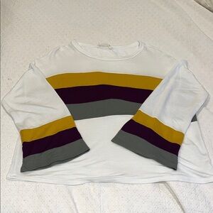 Peach Love California Long Sleeve Top - White, Gold, Gray, Purple